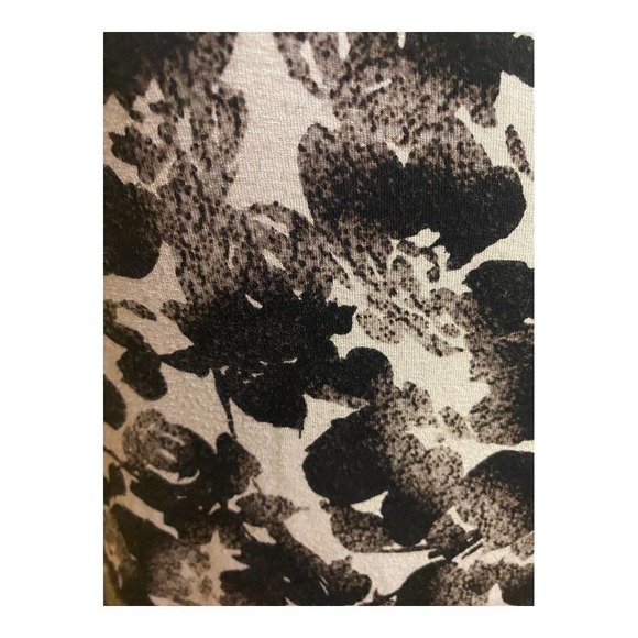 J Jill Wearever Collection Black White Floral Jersey Dress Size L - Picture 3 of 9